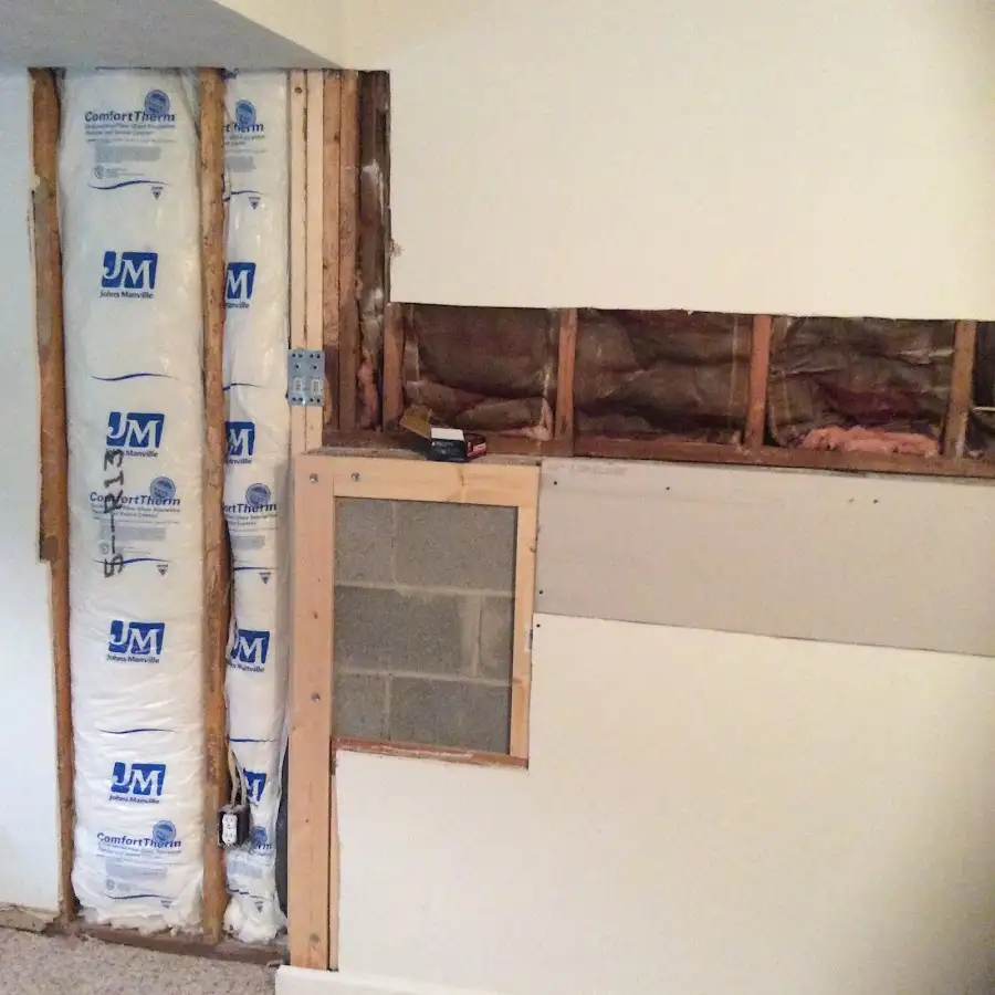 Wall insulation replacement during Contents Cleaning & Restoration in Jonesboro